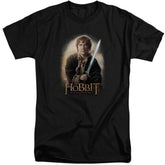 The Hobbit Bilbo And Sting Men's 18/1 Tall Cotton Short-Sleeve T-Shirt